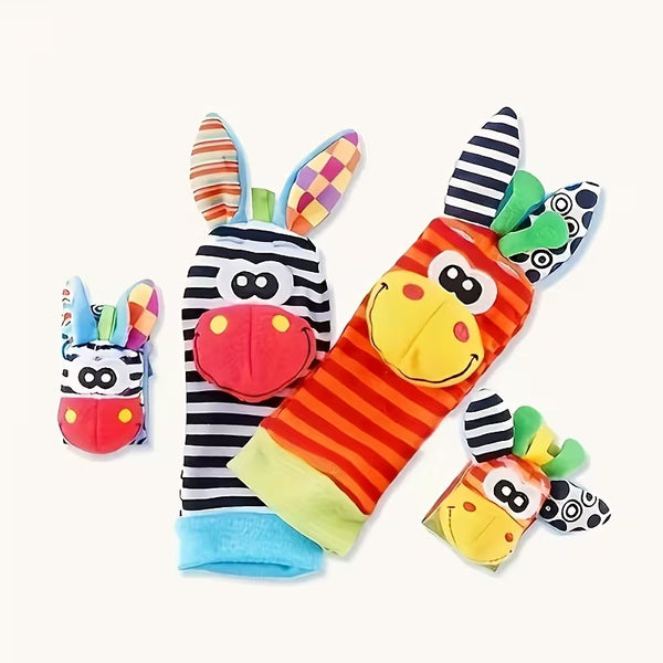 Baby Cartoon Animal Wrist Bell Rattle Sock