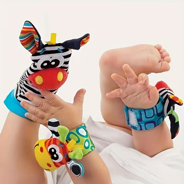 Baby Cartoon Animal Wrist Bell Rattle Sock