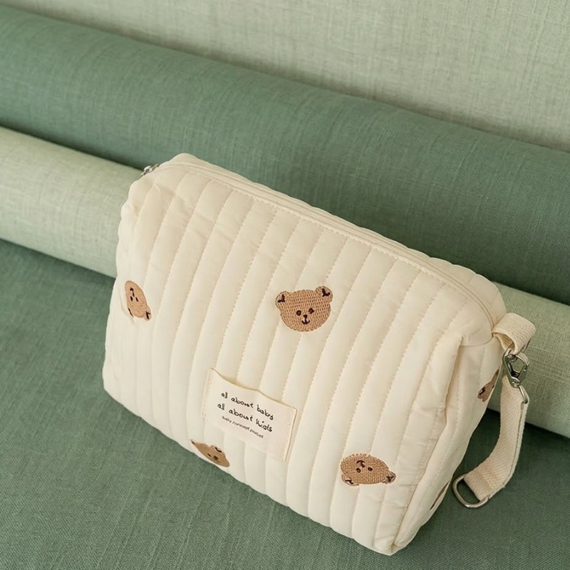 Teddy Embroidered Nappy Bag