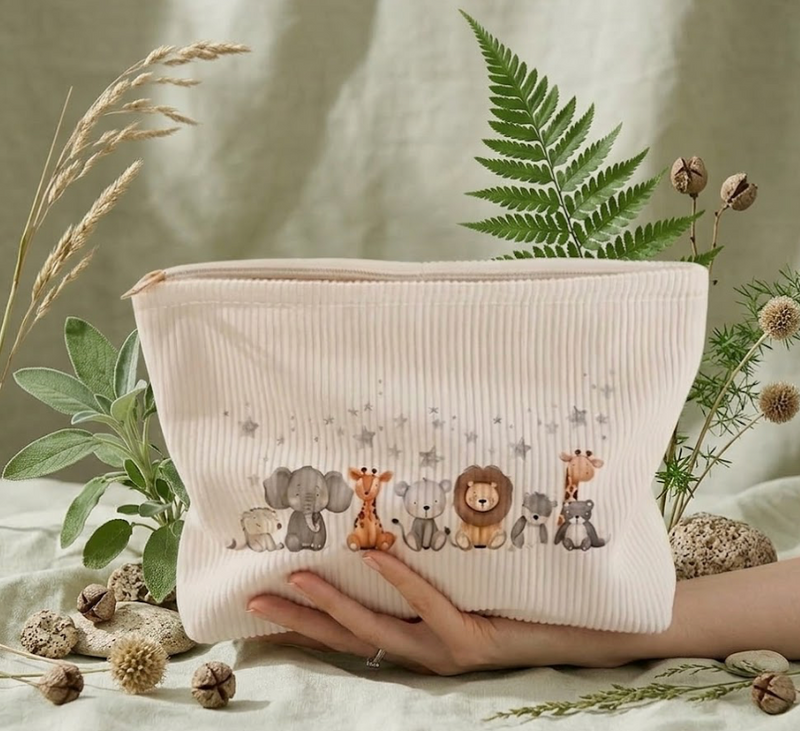 Corduroy Makeup Bag