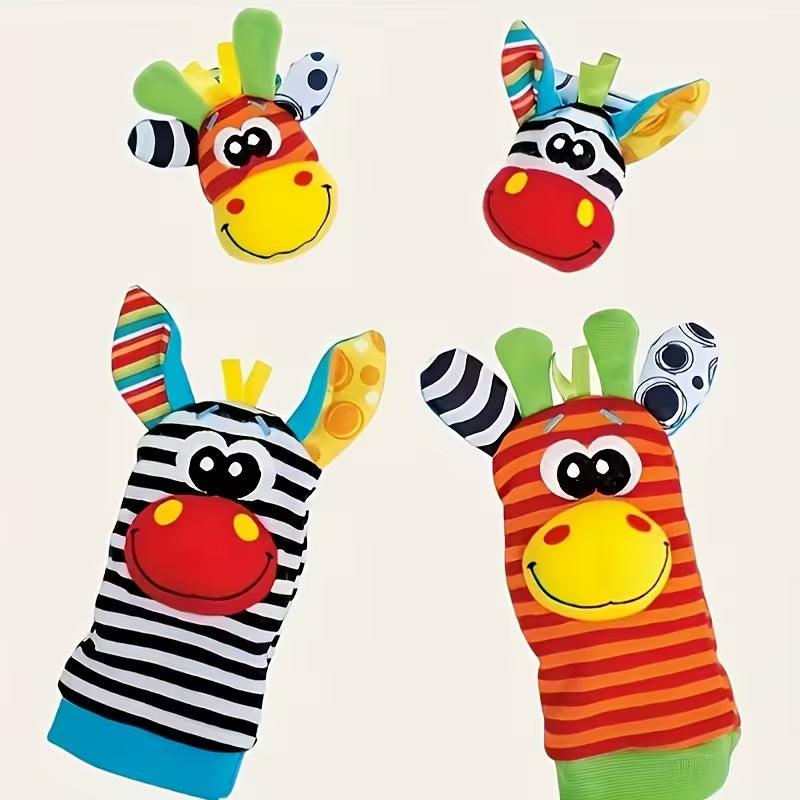 Baby Cartoon Animal Wrist Bell Rattle Sock