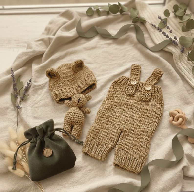 Luxury Hand-Knitted Baby Set